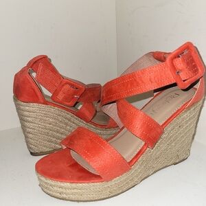 Coral Wedge Sandals